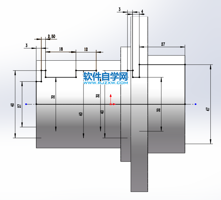 solidworks繪制軸套零件的思路
