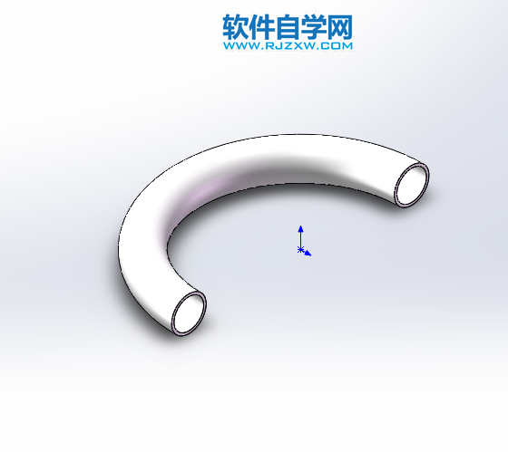 解答一位粉絲新手solidworks繪制180度管道方法