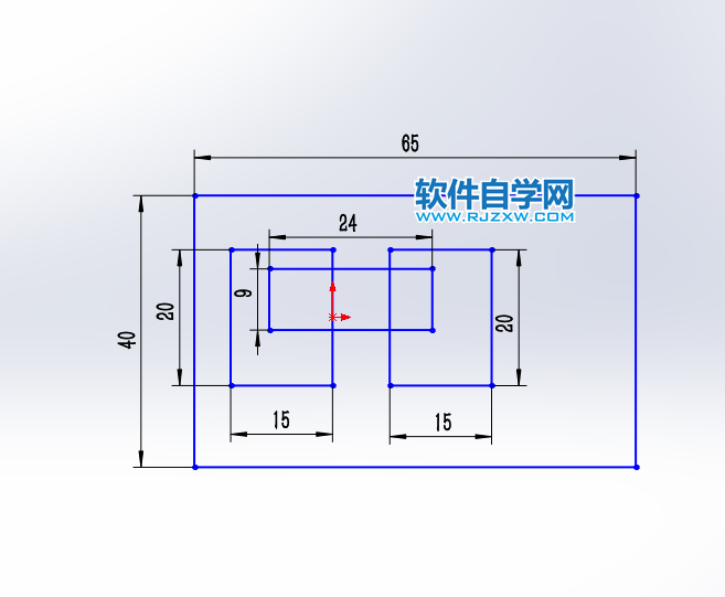 solidworks草圖繪制尺寸定位練習三