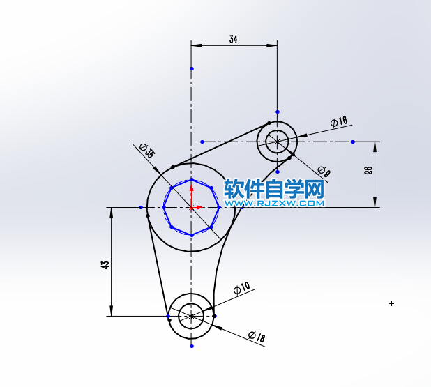 solidworks繪制草圖練習一