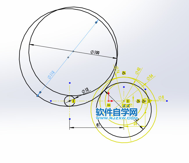 solidworks周邊圓相切草圖練習