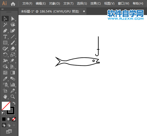 ai怎么設計禁止釣魚標識圖