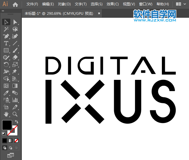 ai怎么繪制佳能DIGITAL IXUS標志