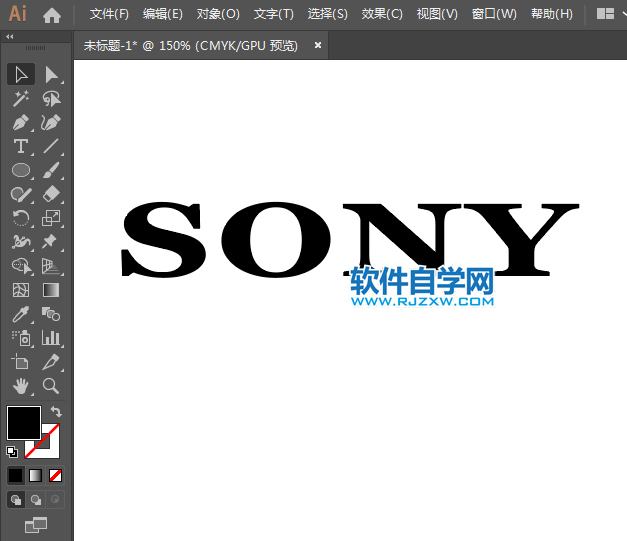ai怎么設計SONY商標矢量圖