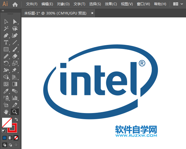 ai怎么設計因特爾圖標