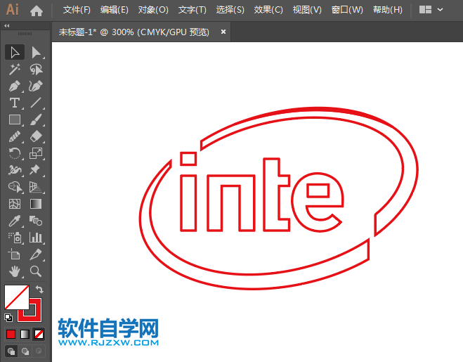 ai怎么設計因特爾圖標