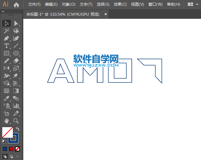 ai怎么設(shè)計AMD標(biāo)志
