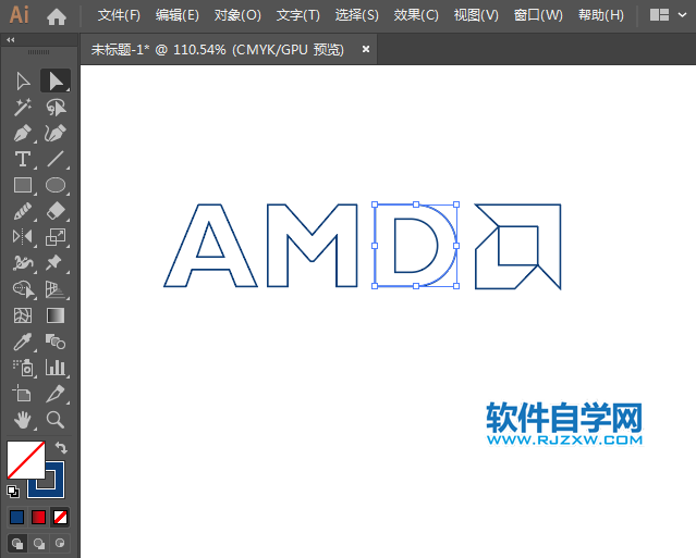 ai怎么設(shè)計AMD標(biāo)志