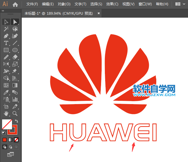 ai怎么設計華為新標志