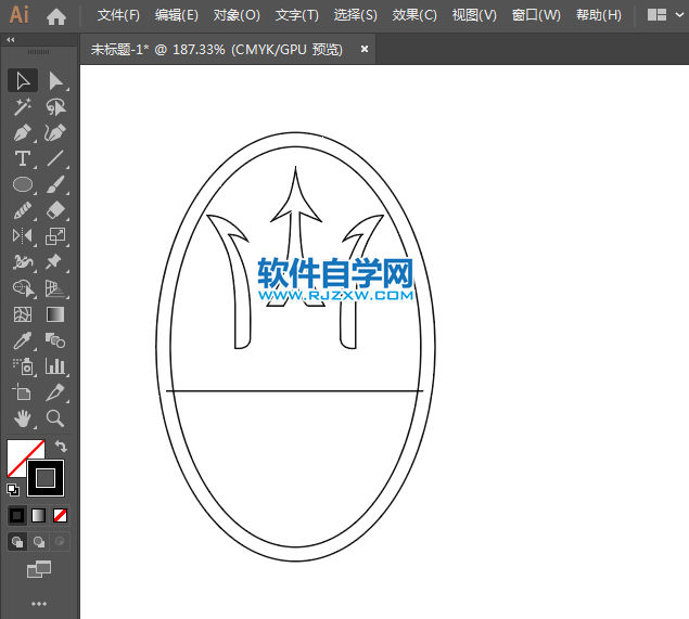 ai怎么設(shè)計瑪莎拉蒂車標(biāo)