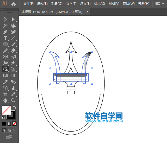 ai怎么設(shè)計瑪莎拉蒂車標(biāo)