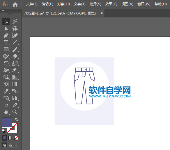 ai怎么畫西褲圖標