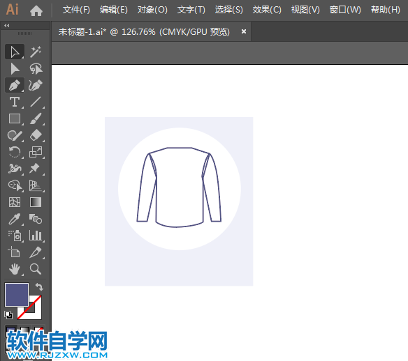 ai怎么設(shè)計高領(lǐng)毛衣圖標(biāo)