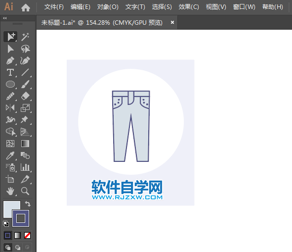 ai怎么畫牛仔褲圖標