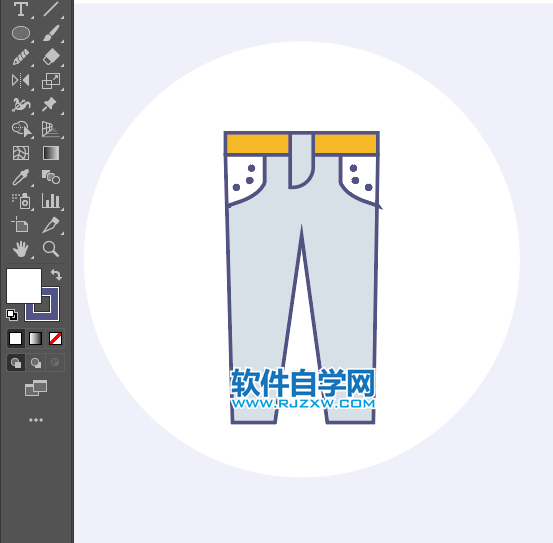 ai怎么畫牛仔褲圖標