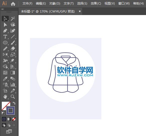 ai怎么設計皮大衣圖標