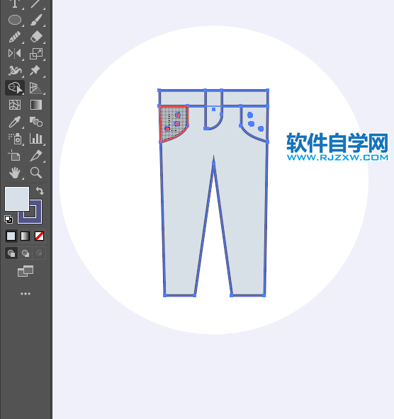 ai怎么畫牛仔褲圖標