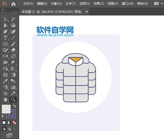 ai怎么設計鴨絨衣圖形