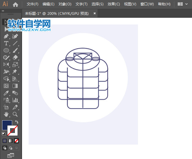 ai怎么設計鴨絨衣圖形