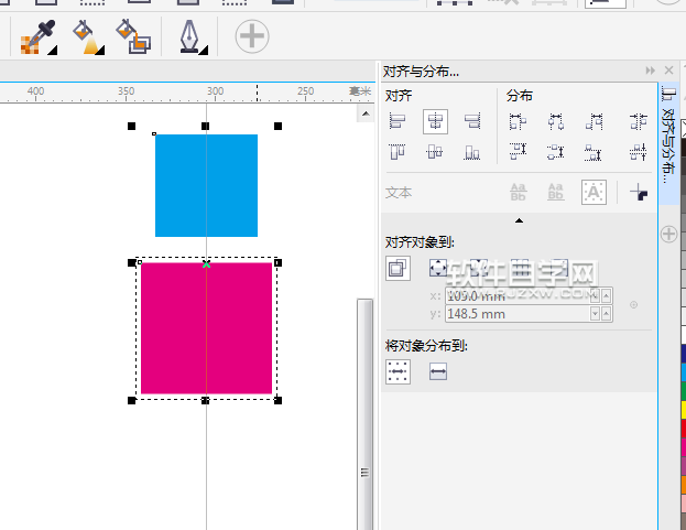 cdr垂直居中對齊快捷鍵