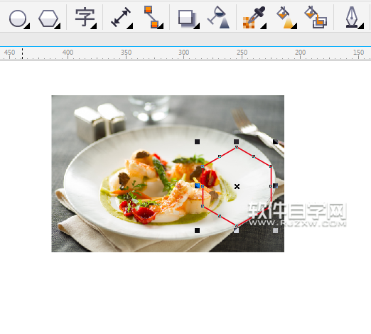 怎么在cdr圖框里按比例調整內容