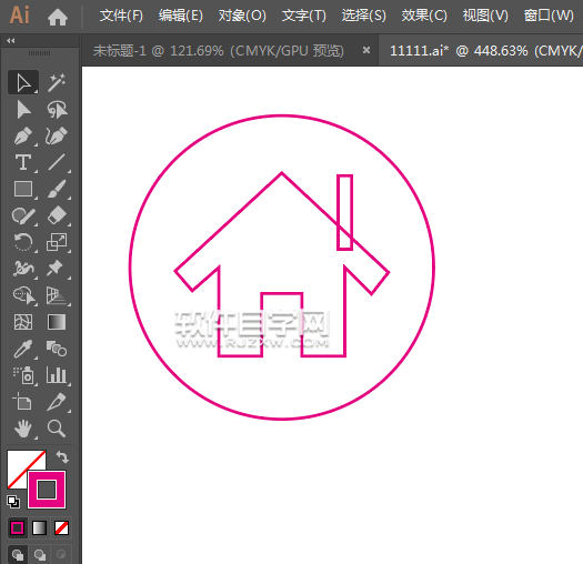 ai怎么畫空房保潔圖標