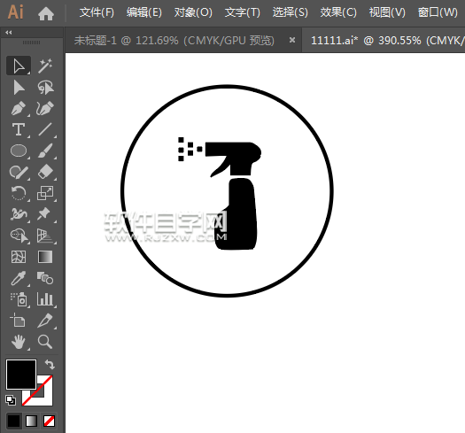 ai怎么畫深度保潔標志