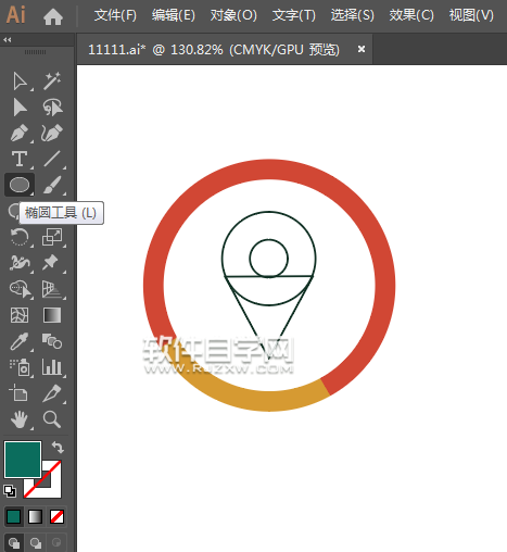 ai怎么畫百度地圖標志