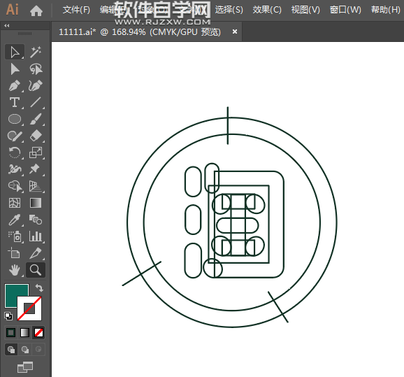 ai怎么畫手機淘寶圖標