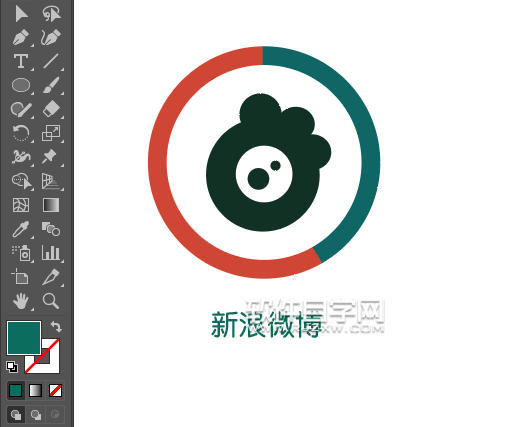 ai怎么畫新浪微博圖標