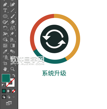 ai怎么畫系統升級圖標
