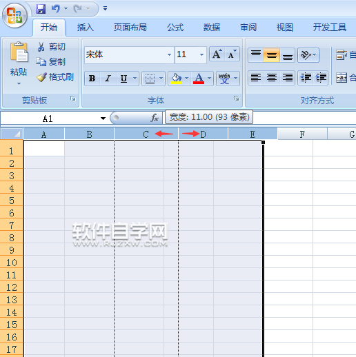 excel批量怎么調行寬
