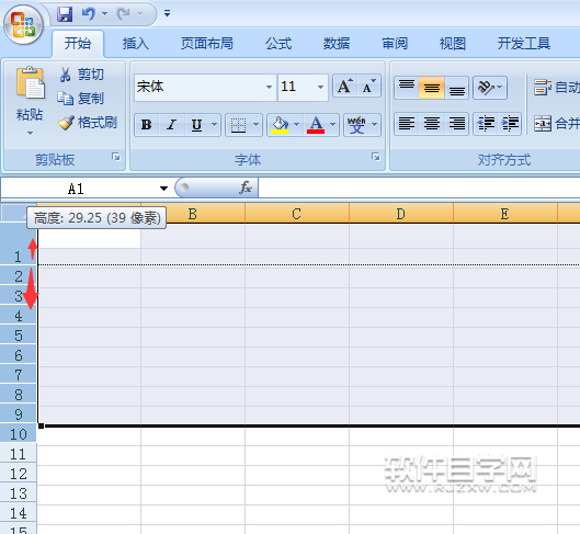 excel批量怎么調行寬