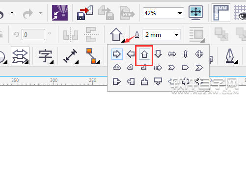 cdr怎么繪制向上箭頭
