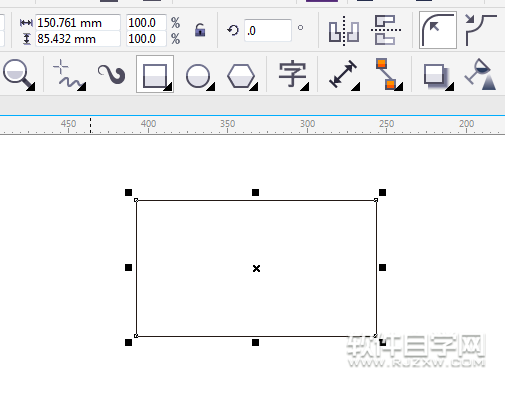 cdr矩形怎么變成梯形