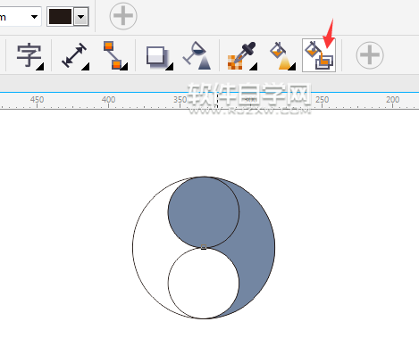 cdr怎么畫(huà)太極