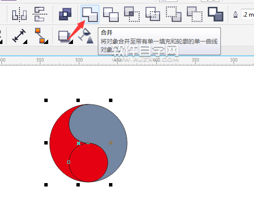 cdr怎么畫(huà)太極