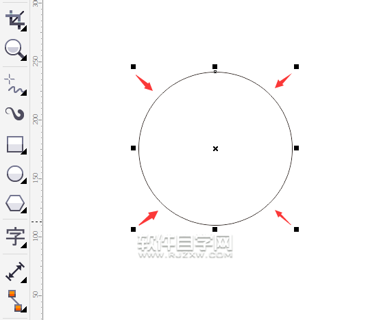 cdr畫圓怎么讓圓變小