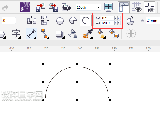 cdr怎么畫半圓的弧形