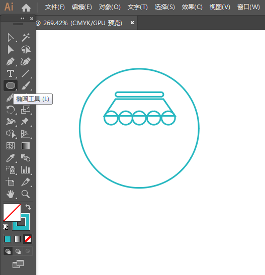 ai怎么畫o2o集成服務應用圖標