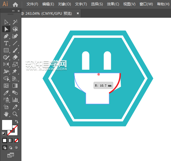 ai怎么畫插頭圖標