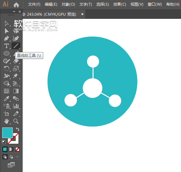 ai怎么畫一個簡單甲醛檢測圖標