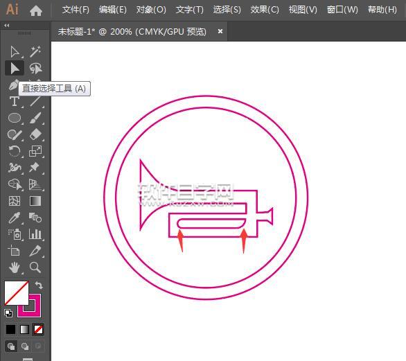 ai怎么畫鳴喇叭路牌