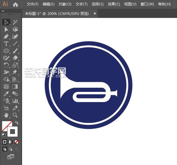 ai怎么畫鳴喇叭路牌