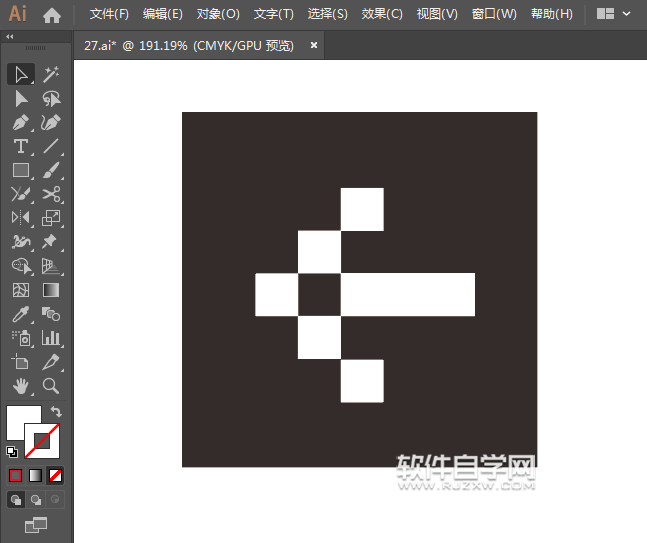 利用ai矩形畫格子向右箭頭符號(hào)