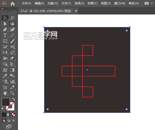 利用ai矩形畫格子向右箭頭符號(hào)