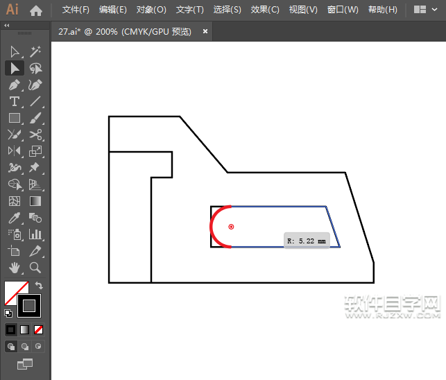 ai怎么畫打孔機圖標