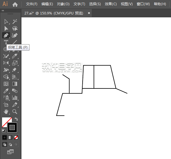 ai怎么畫卡通壓土機圖案