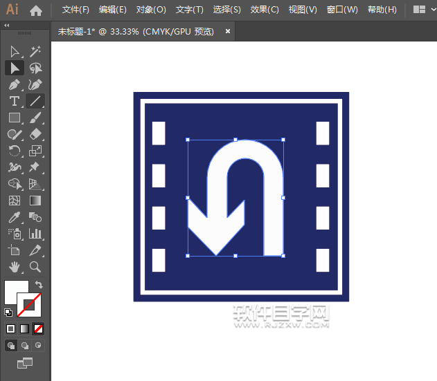 ai怎么畫允許掉頭路牌