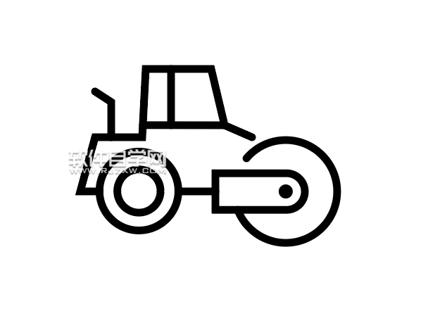 ai怎么畫卡通壓土機圖案